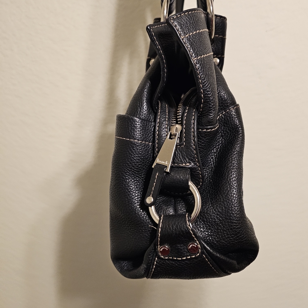 Tignanello Black Pebbled Leather Tote Bag - Picture 4 of 11